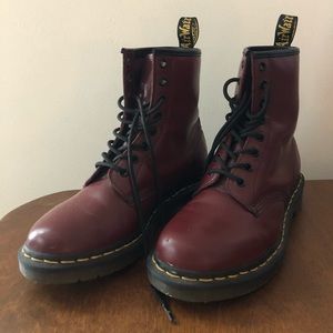 Maroon Dr. Martens